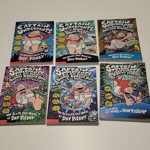 Captain Underpants Books Set Of 6 Paperback